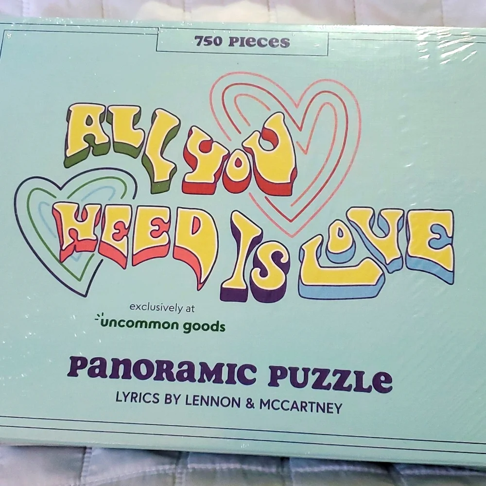 Beatles Puzzle 750 Pieces New Sealed Panoramic Lyrics All You Need Is Love